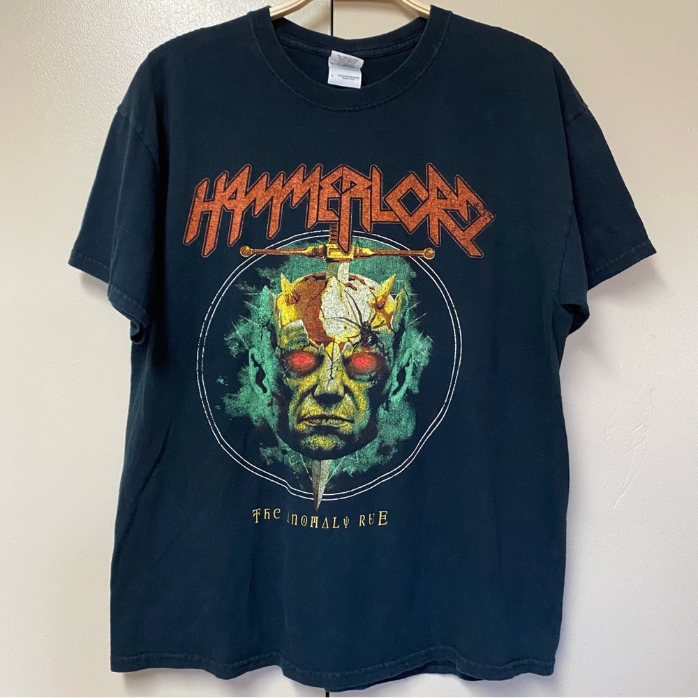 Y2K Hammerlord Concert Band The Anomaly Rue Tour Shirt Size Large Heavy Metal